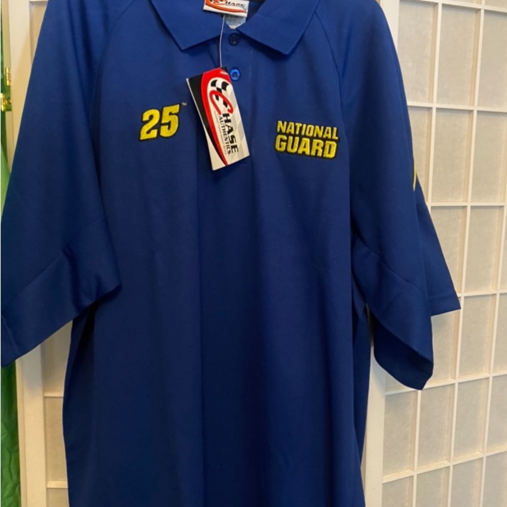 Chase Authentics Blue National Guard Polo with Yellow Accents